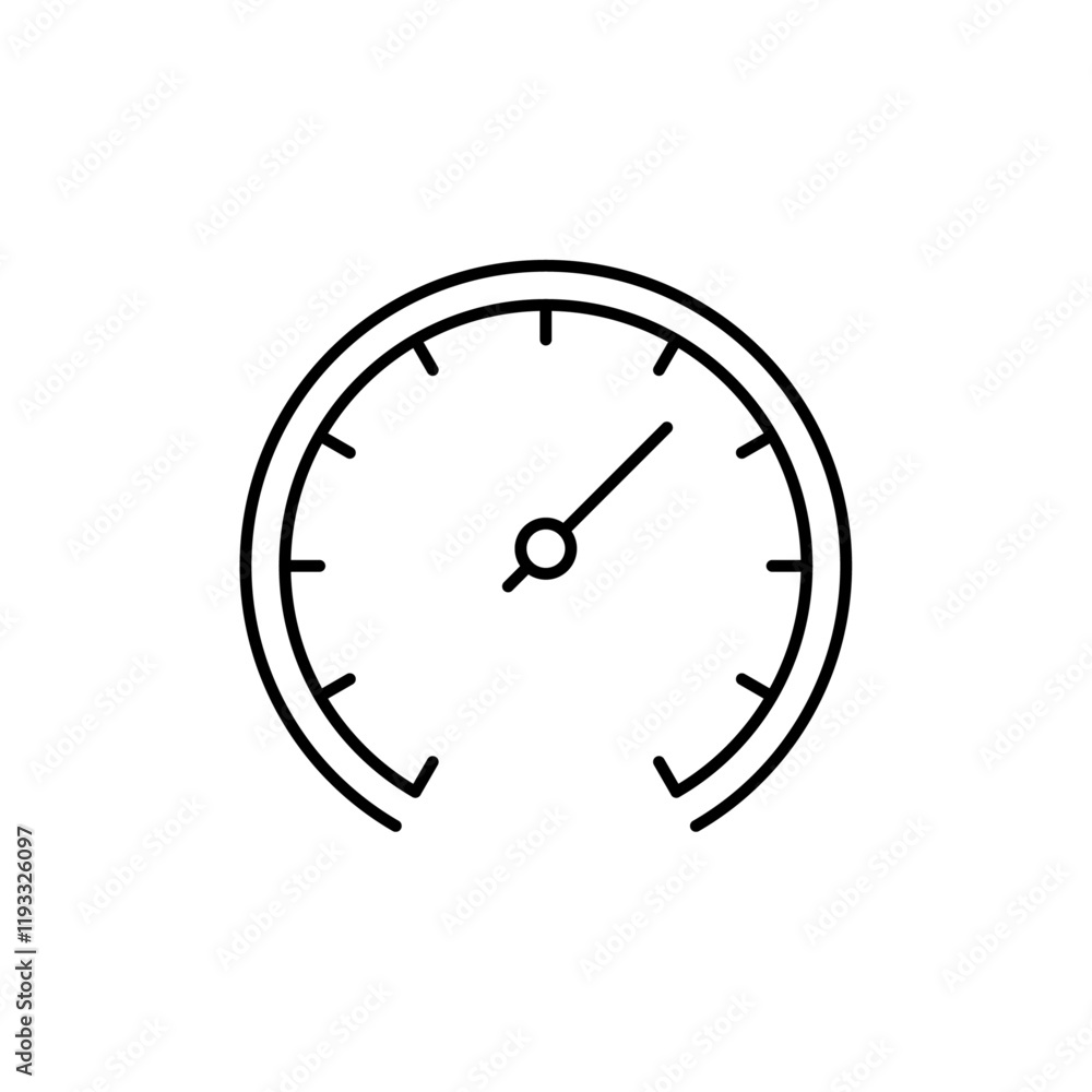Car speedometer icon Flat illustration sign Car speedometer icon Flat illustration sign