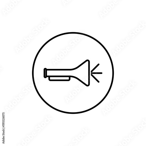 Car horn icon Flat illustration sign photo