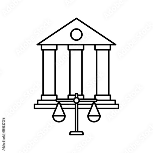 Court judgement icon Flat illustration sign