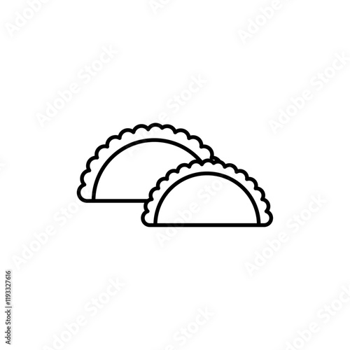 dumplings icon Flat illustration sign