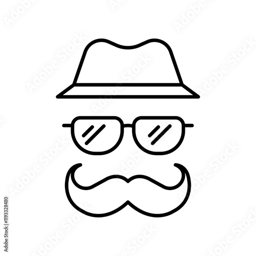 Gentleman icon Flat illustration sign