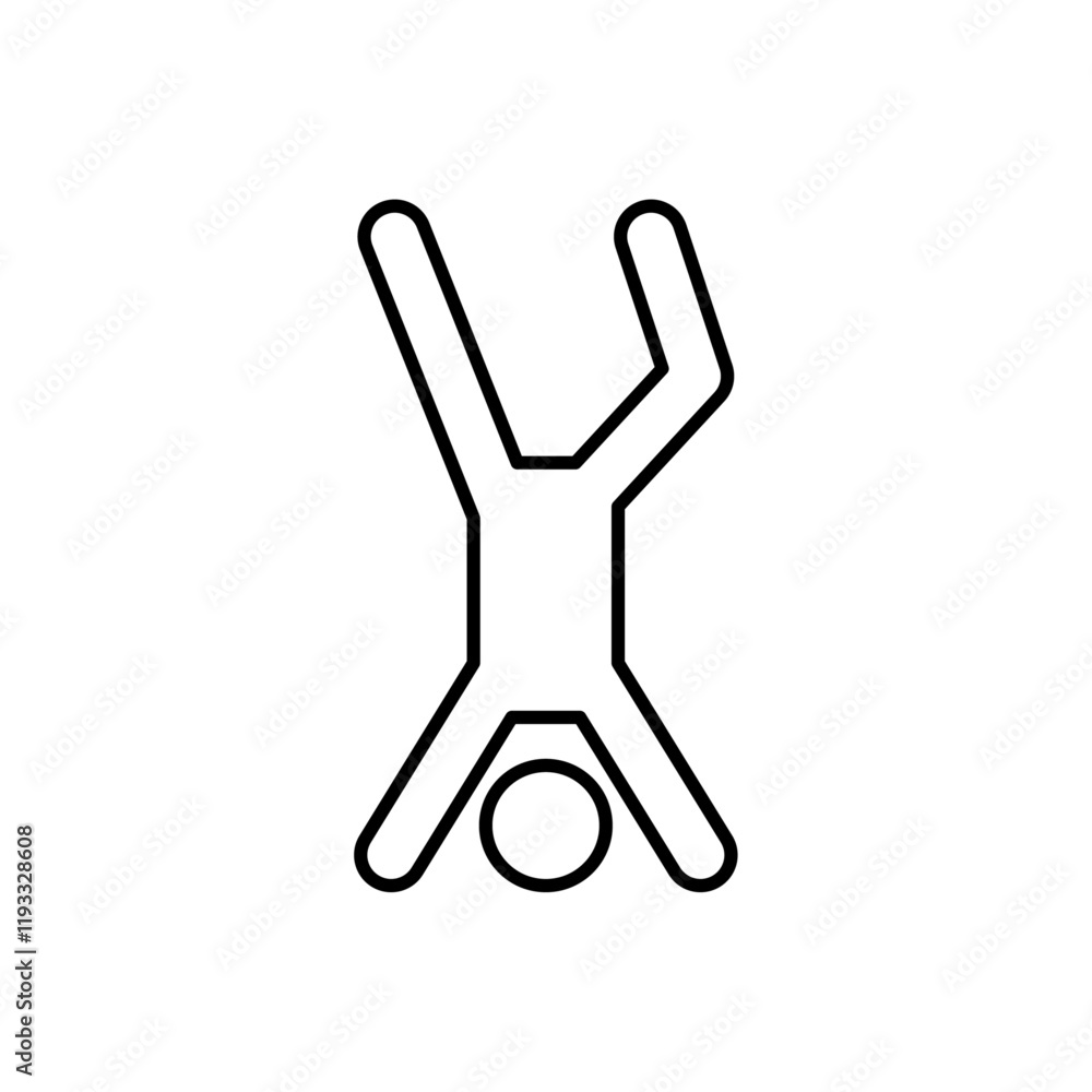 handstand exercise icon Flat illustration sign handstand exercise icon Flat illustration sign