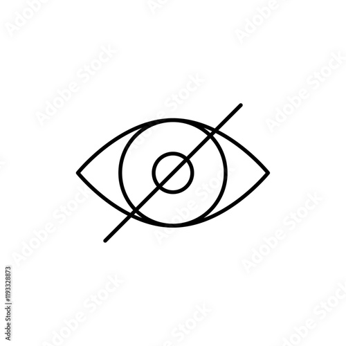 Hide icon Flat illustration sign