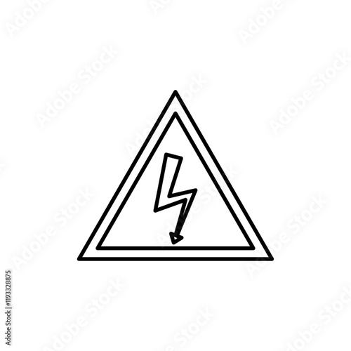High voltage icon Flat illustration sign