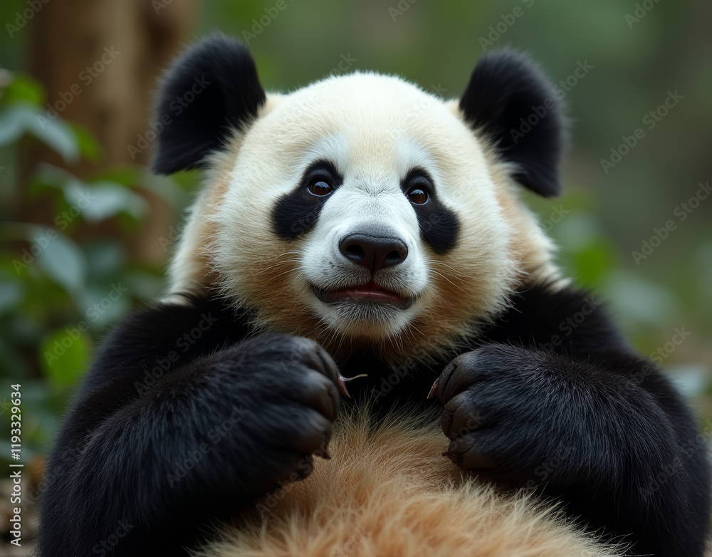 Naklejka premium giant panda bear