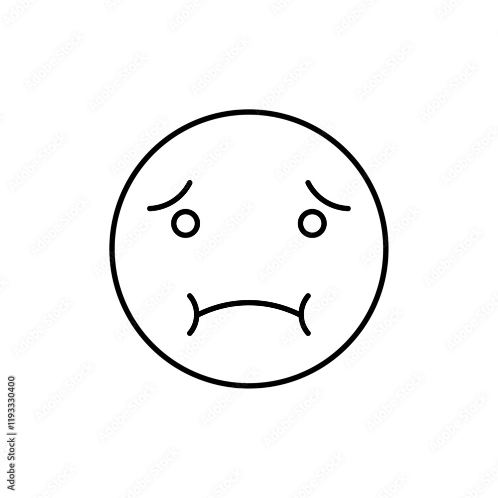 Nauseated emoji icon Flat illustration sign Nauseated emoji icon Flat illustration sign