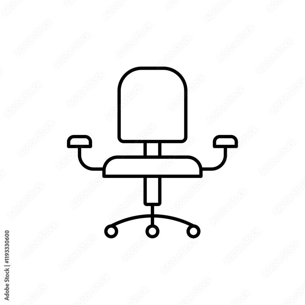 Office chair icon Flat illustration sign Office chair icon Flat illustration sign