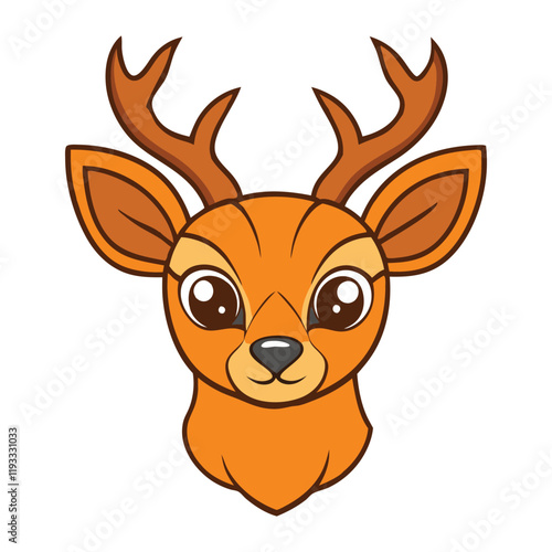 A bold, stylized deer head logo with sharp antlers, clean lines, and an elegant design, capturing strength and grace in a modern, eye-catching mascot.