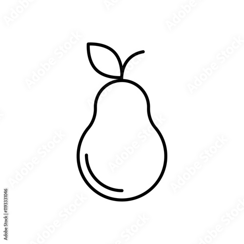 Pear icon Flat illustration sign