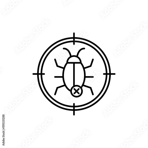 Pest control icon Flat illustration sign