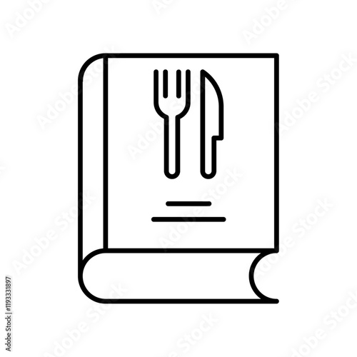 recipe book icon Flat illustration sign