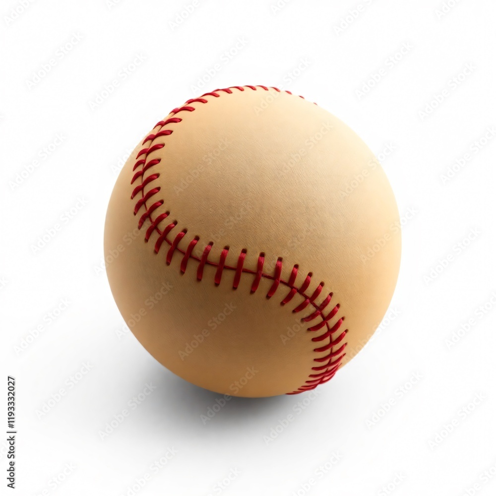 A Beige Baseball Close-Up Studio Shot A Beige Baseball Close-Up Studio Shot