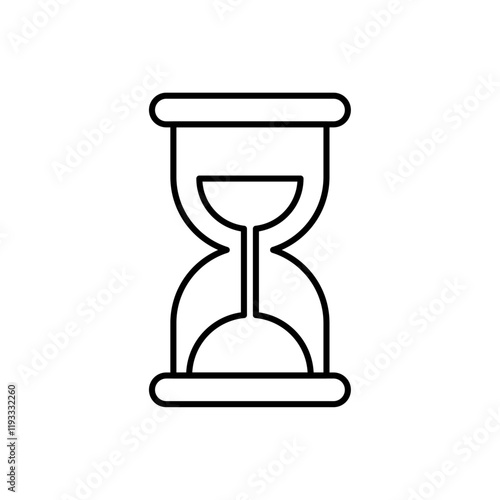 sand clock icon Flat illustration sign