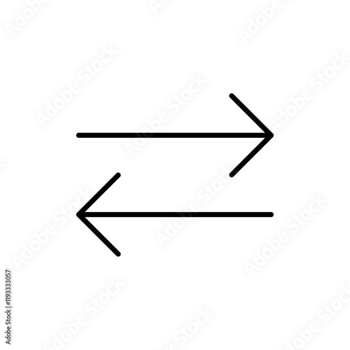 Swap icon Flat illustration sign