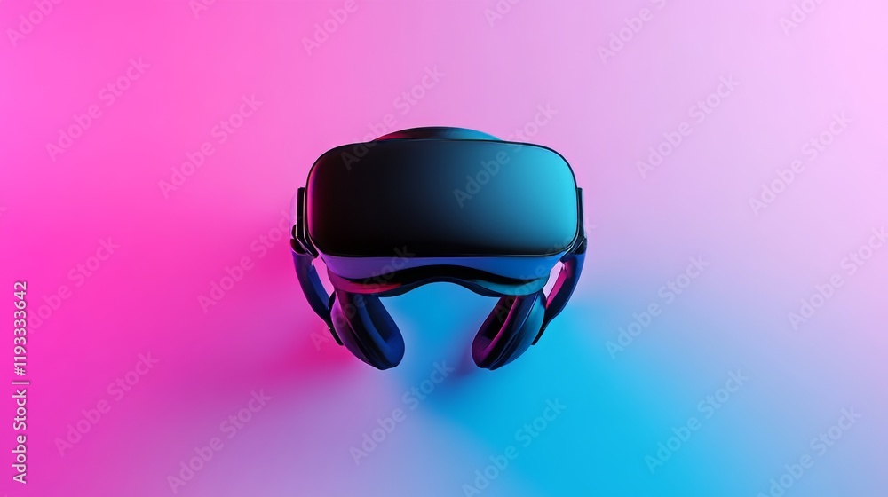 Virtual reality headset on a plain white backdrop. Virtual reality headset on a plain white backdrop.