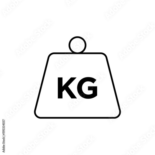 Weight kilogram icon Flat illustration sign