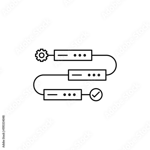 Workflow process icon Flat illustration sign