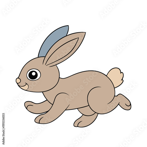 A fast-running rabbit is agile and quick, using powerful hind legs to sprint at high speeds. It can zigzag and dart swiftly to escape predators in open areas.