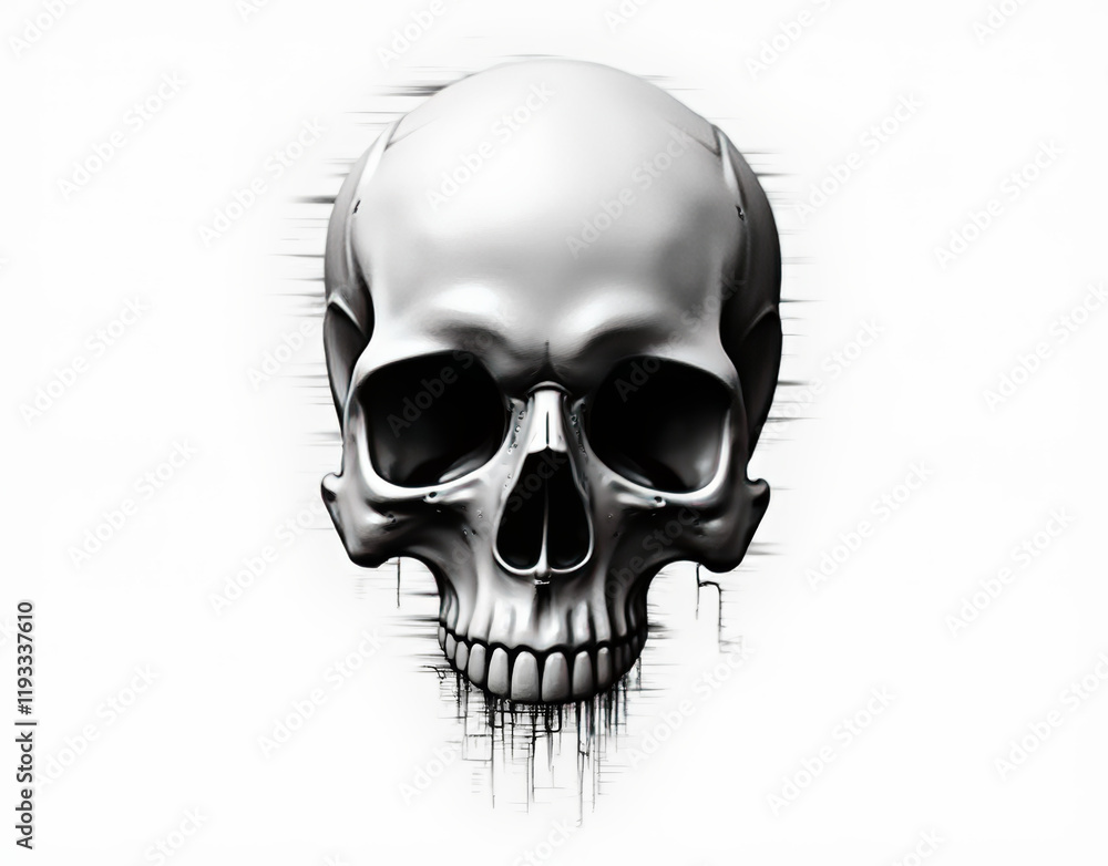 Fototapeta premium human skull isolated on white