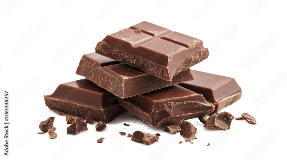 Obraz premium ingredient for making chocolate - cocoa isolated on a white background
