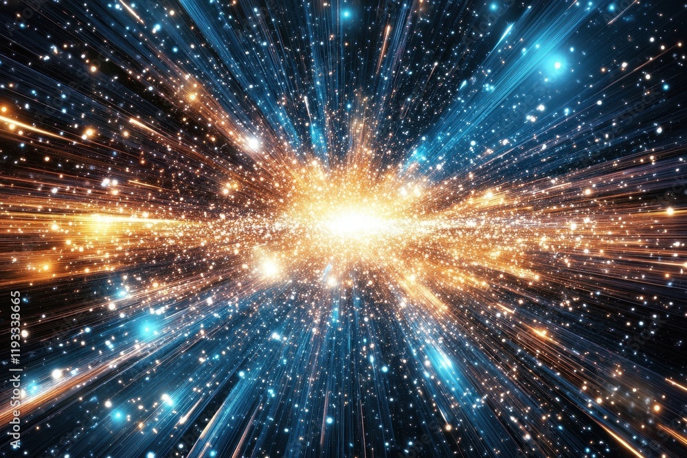 A Cosmic Explosion of Light and Energy Radiates Outward A Cosmic Explosion of Light and Energy Radiates Outward