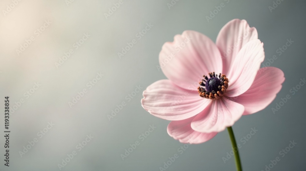 A Delicate Pink Blossom Against a Soft Background, Representing Purity, Serenity, and the Beauty of Nature's Simple Elegance