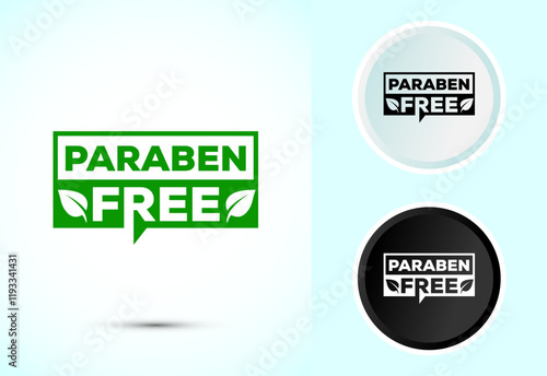 Paraben free icon design illustration,  Suitable for natural product label