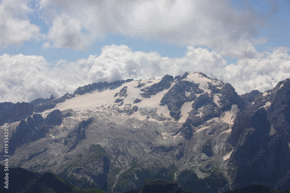Marmolada glacier in the European Alps of northern Italy, at risk of melting due to climate change Marmolada glacier in the European Alps of northern Italy, at risk of melting due to climate change