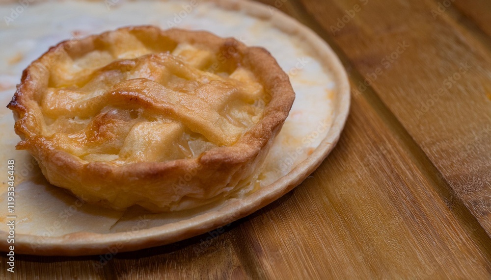 The Quiet Charm of a Rustic Apple Pie on a Wooden Table The Quiet Charm of a Rustic Apple Pie on a Wooden Table