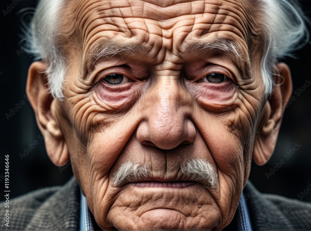Portrait of an elderly man displaying years of wisdom and life experiences in his expressive face Portrait of an elderly man displaying years of wisdom and life experiences in his expressive face