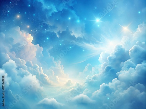 Blue sky clouds background, Beautiful landscape with clouds