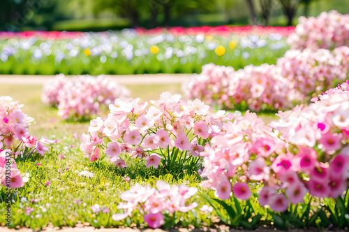 花畑の春の風景