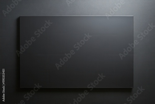 Sleek black magnetic chalkboard for office or home decor and organizational use.
