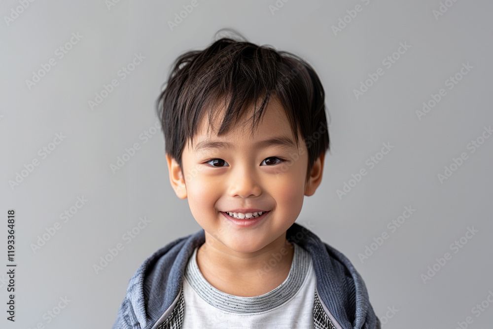 Young Asian boys in relaxed, casual clothing stand against a plain white background, showcasing their joyful innocence and individual styles. Young Asian boys in relaxed, casual clothing stand against a plain white background, showcasing their joyful innocence and individual styles.