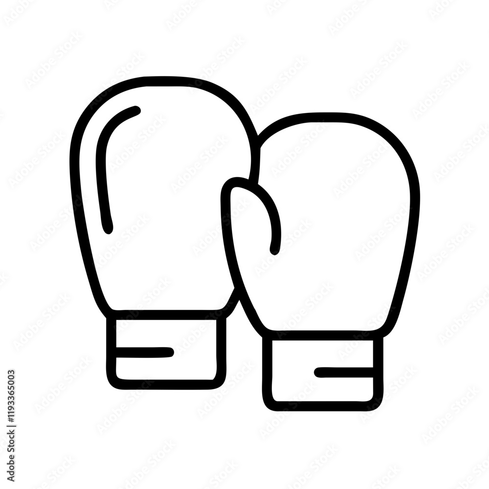 boxing gloves icon, boxing gloves line art - simple line art of boxing gloves, perfect for boxing gloves logos and icons and themed design