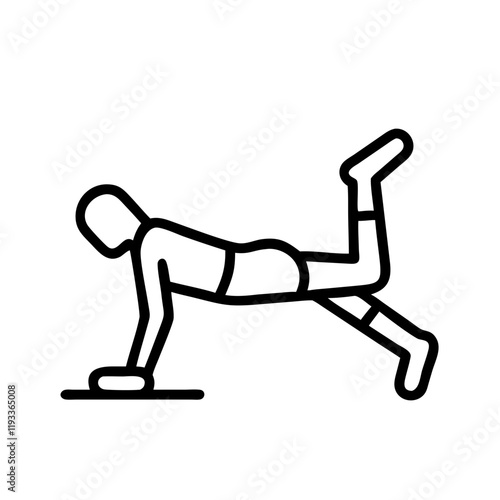 bodyweight exercises icon, bodyweight exercises line art - simple line art of bodyweight exercises, perfect for bodyweight exercises logos and icons and themed design