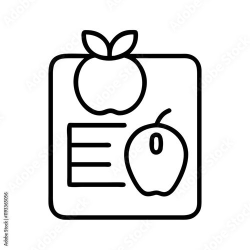 calorie counter icon, calorie counter line art - simple line art of calorie counter, perfect for calorie counter logos and icons and themed design