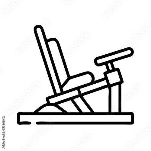 leg press machine icon, leg press machine line art - simple line art of leg press machine, perfect for leg press machine logos and icons and themed design