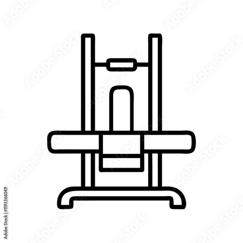 leg press machine icon, leg press machine line art - simple line art of leg press machine, perfect for leg press machine logos and icons and themed design