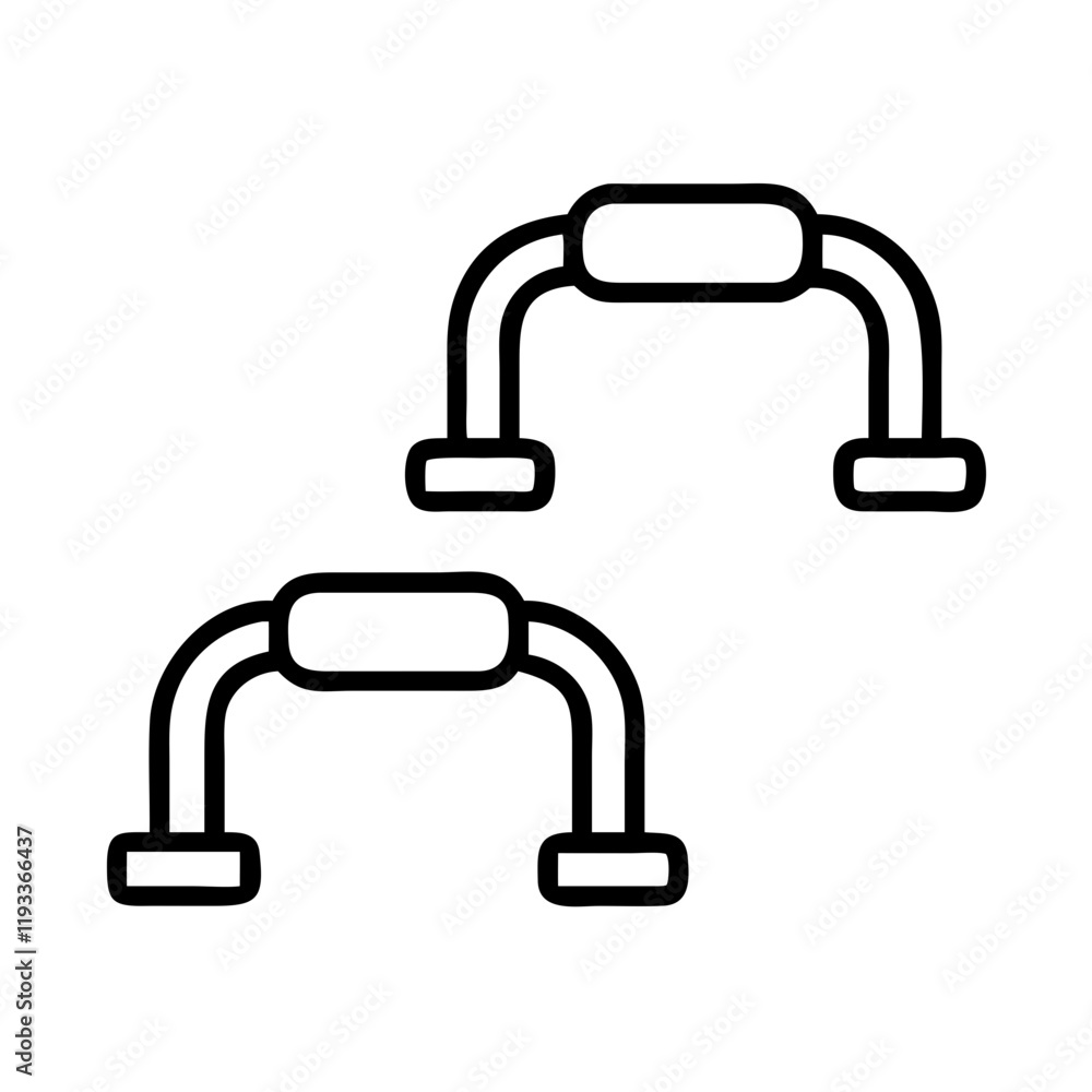 push up bars icon, push up bars line art - simple line art of push up bars, perfect for push up bars logos and icons and themed design push up bars icon, push up bars line art - simple line art of push up bars, perfect for push up bars logos and icons and themed design