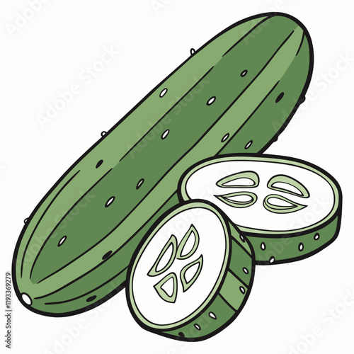 cucumber and slices