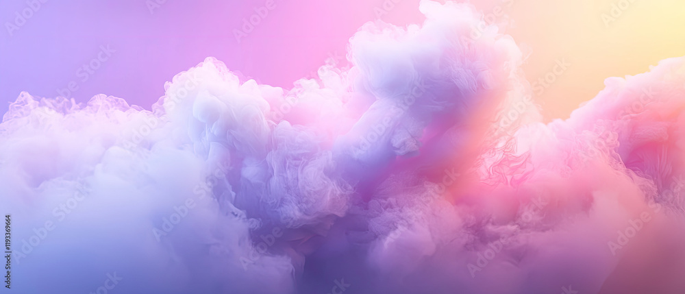 Fototapeta premium Vivid Pastel Clouds in a Dreamlike and Serene Atmosphere