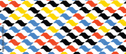 Sao Paulo sidewalk pattern cultural celebration. Famous beach pavement in Brazil. Repeated black and white curved texture in Portuguese pavement style. Wall or floor mosaic tile background