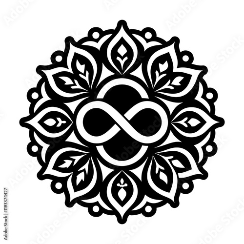 A solid icon of eternal tattoo