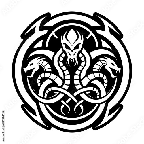 Glyph style icon of hydra regeneration