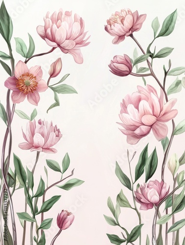 Wallpaper Mural Futuristic neon floral art digital botanical bright colors artistic view modern concepts Torontodigital.ca