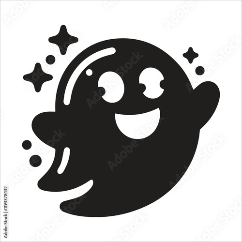 Funny Halloween Ghost Silhouette
