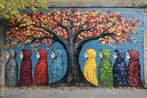 A Mural Depicting The Unity...