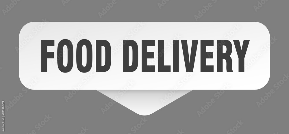food delivery sticker. food delivery sign isolated on gray background food delivery sticker. food delivery sign isolated on gray background