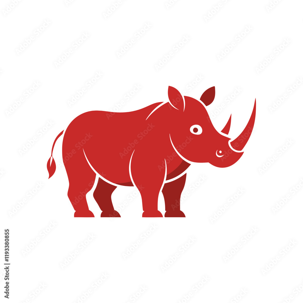 rhinoceros icon on the white background. Vector illustration. rhinoceros icon on the white background. Vector illustration.